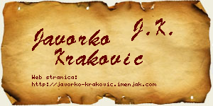 Javorko Kraković vizit kartica